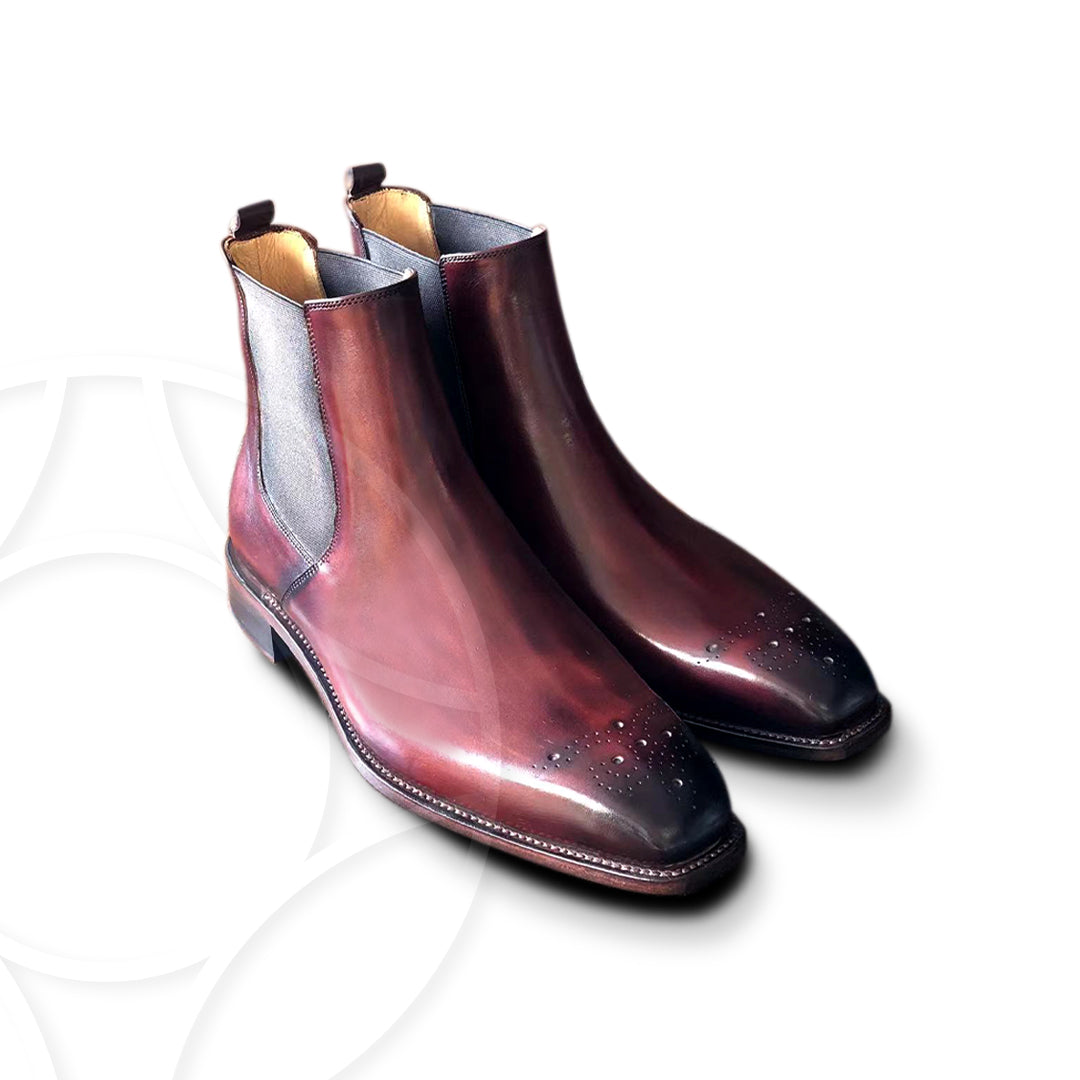 BRADLEY Premium Chelsea Boots, crafted in Hand Patina Leather