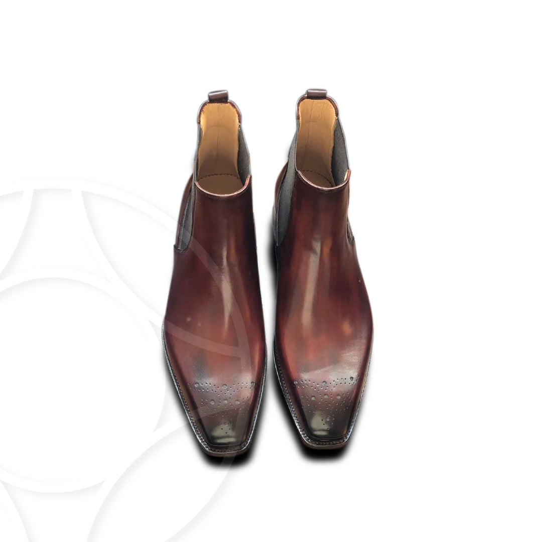 BRADLEY Premium Chelsea Boots, crafted in Hand Patina Leather