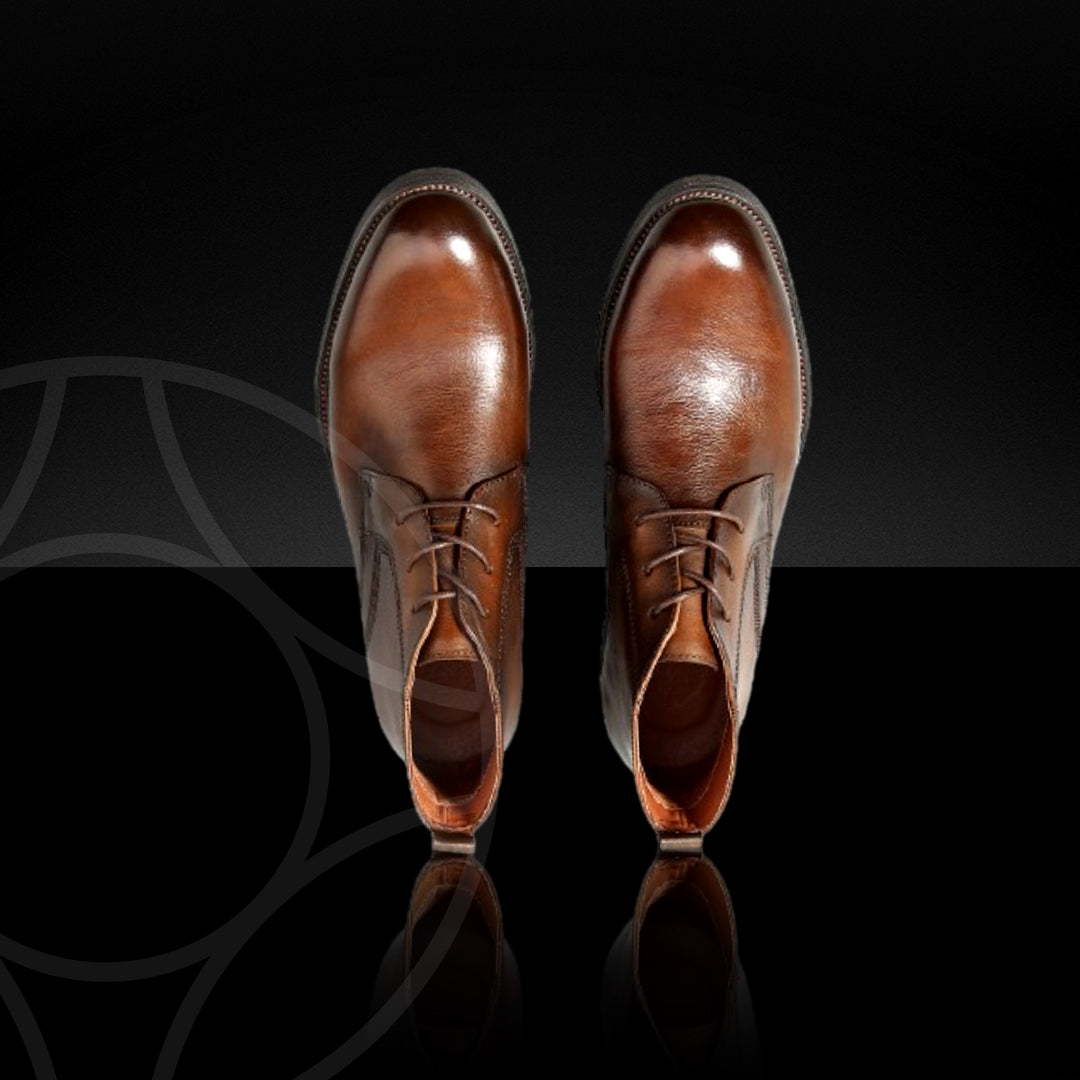 DYLAN Classic Derby Crafted in Hand Patina Coloured Leather