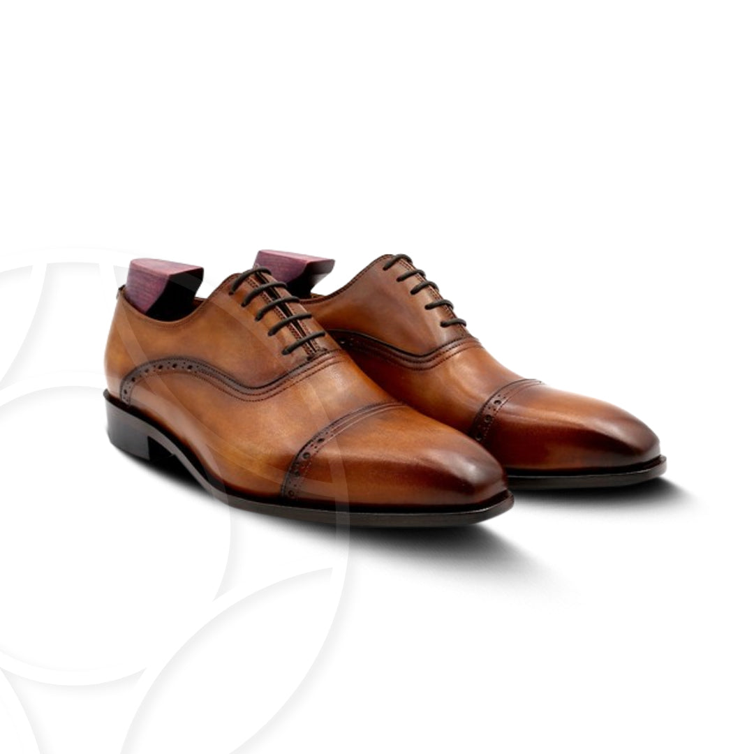 OMARI Premium Oxford Handcrafted in Patina Leather